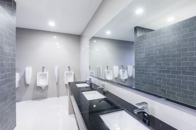 Bathroom with Layered Lighting